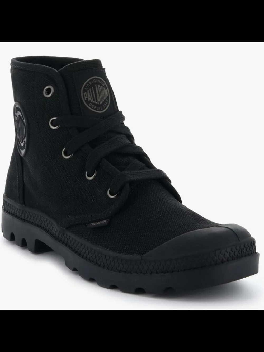 Palladium Black Canvas Ankle Boot